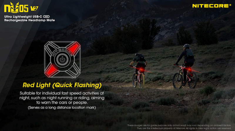 Lampe Frontale Nitecore NU05V2 KIT – 40 Lumens  NYCTALOPE  