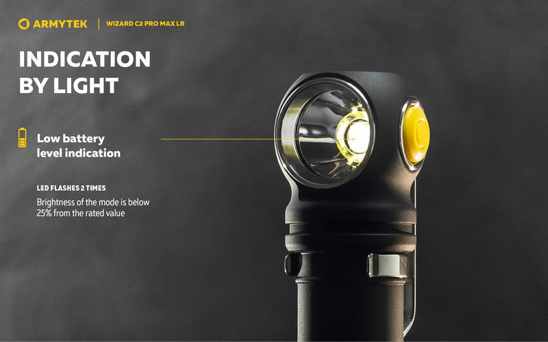 Lampe Frontale Armytek Wizard C2 PRO MAX LR Magnet USB 4150/3870 Lumens  NYCTALOPE  