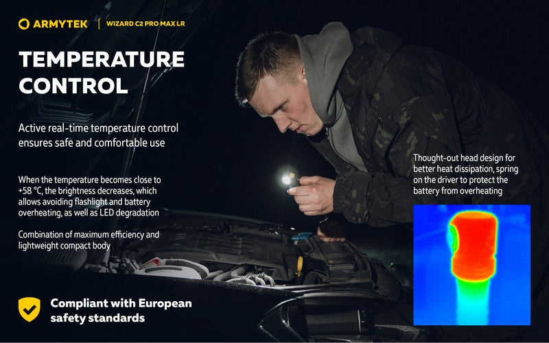 Lampe Frontale Armytek Wizard C2 PRO MAX LR Magnet USB 4150/3870 Lumens  NYCTALOPE  