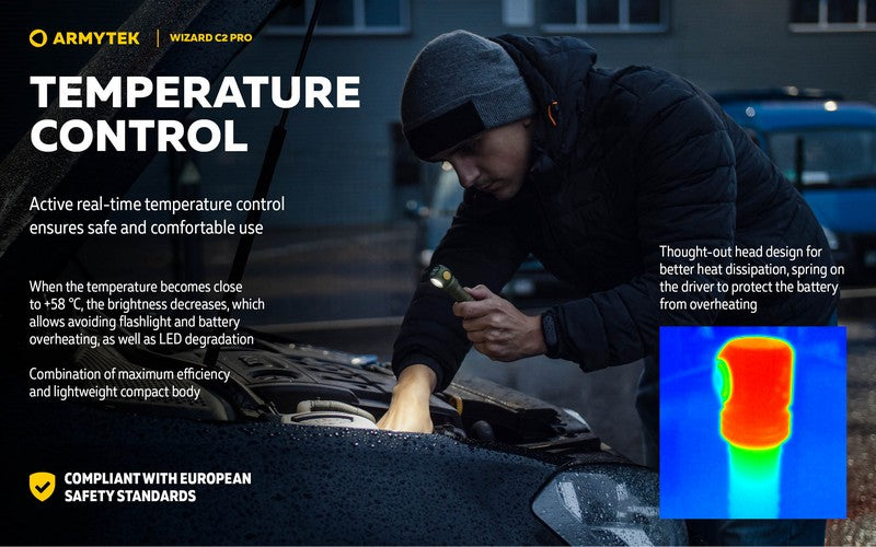 Lampe Frontale Armytek Wizard C2 PRO OLIVE Magnet USB 2500 Lumens  NYCTALOPE  