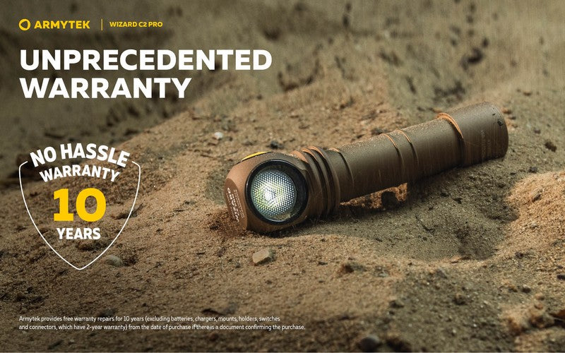 Lampe Frontale Armytek Wizard C2 PRO SAND Magnet USB 2500 Lumens  NYCTALOPE  