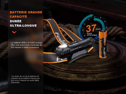 Lampe Frontale Fenix HM61R V2.0 – 1600 Lumens  NYCTALOPE  