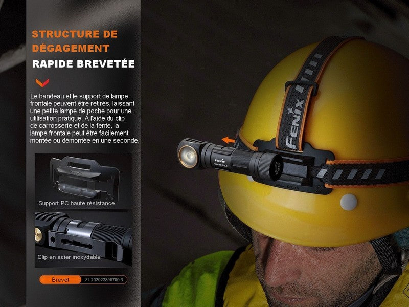 Lampe Frontale Fenix HM61R V2.0 – 1600 Lumens  NYCTALOPE  