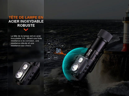 Lampe Frontale Fenix HM71R – 2700 Lumens  NYCTALOPE  