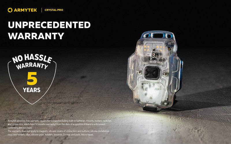 Lampe Armytek Crystal PRO – 220 Lumens Blanc + 30 Lumens Rouge - Accéléromètre  NYCTALOPE  