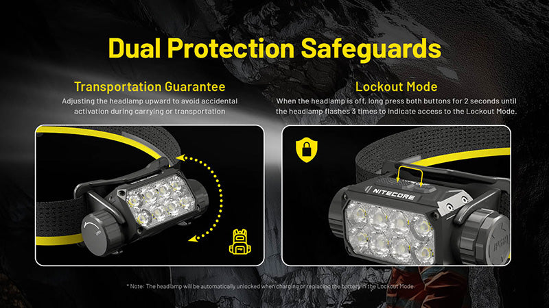 Lampe frontale professionnelle Nitecore HC75 UHE 300 Lumens rechargeable USB-C - Lumière rouge - NYCTALOPE