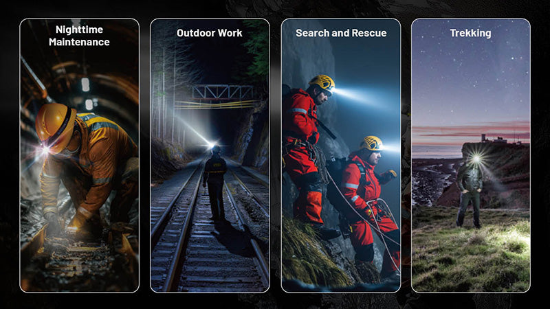 Lampe frontale professionnelle Nitecore HC75 UHE 300 Lumens rechargeable USB-C - Lumière rouge - NYCTALOPE