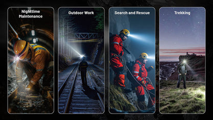 Lampe frontale professionnelle Nitecore HC75 UHE 300 Lumens rechargeable USB-C - Lumière rouge - NYCTALOPE