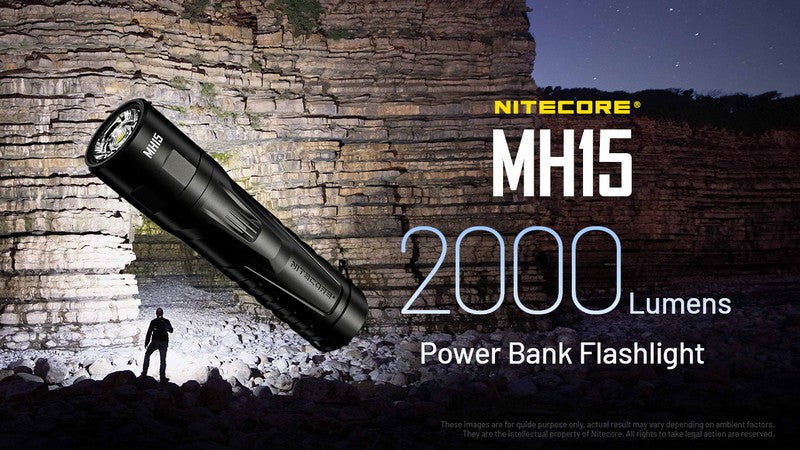 Lampe Torche Nitecore MH15 – 2000 Lumens USB-C rechargeable powerbank