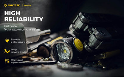 Lampe Torche Armytek Prime C2 Magnet USB – 1000/930 Lumens  NYCTALOPE  