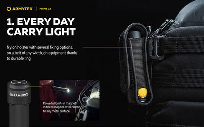 Lampe Torche Armytek Prime C2 Magnet USB – 1000/930 Lumens  NYCTALOPE  