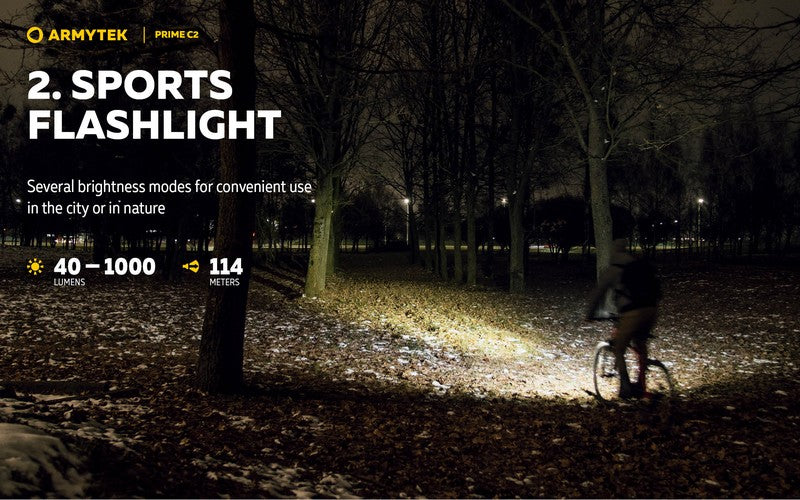 Lampe Torche Armytek Prime C2 Magnet USB – 1000/930 Lumens  NYCTALOPE  