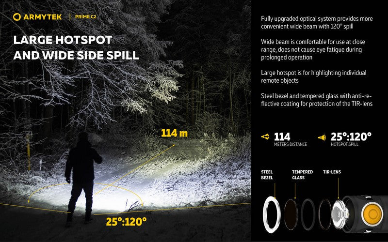 Lampe Torche Armytek Prime C2 Magnet USB – 1000/930 Lumens  NYCTALOPE  