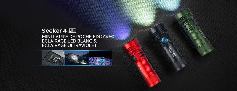 Lampe Torche Olight SEEKER 4 Mini Titane - 1200 Lumens - Edition Limitée  NYCTALOPE  