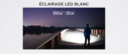 Lampe Torche Olight SEEKER 4 Mini Noir (blanc froid) – 1200 Lumens  NYCTALOPE  