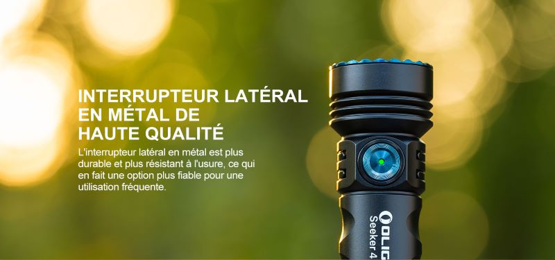 Lampe Torche Olight SEEKER 4 Mini Noir (blanc froid) – 1200 Lumens  NYCTALOPE  