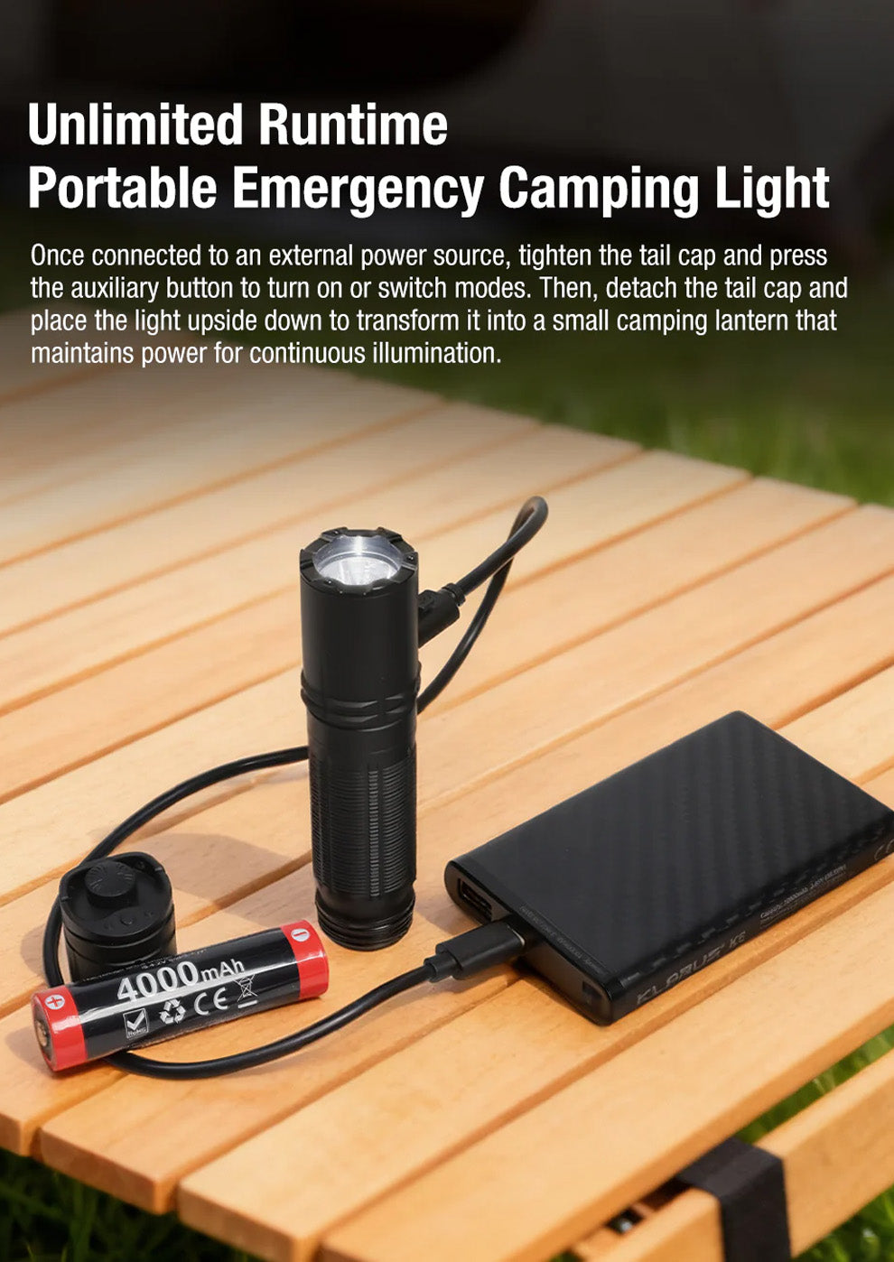 Lampe tactique Klarus XT2CR PRO 2025  – 2300 Lumens - Rechargeable en USB-C