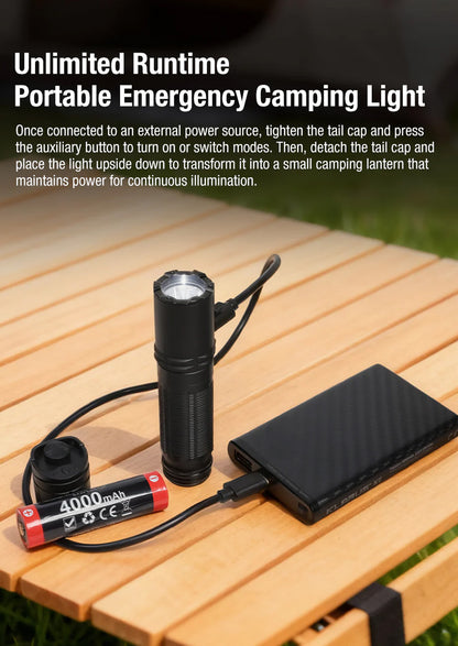 Lampe tactique Klarus XT2CR PRO 2025  – 2300 Lumens - Rechargeable en USB-C