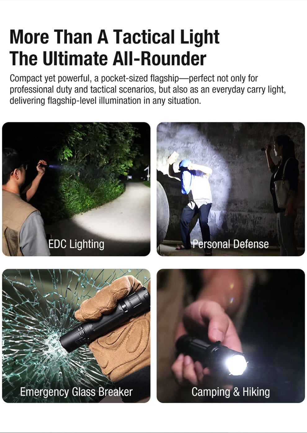 Lampe tactique Klarus XT2CR PRO 2025  – 2300 Lumens - Rechargeable en USB-C