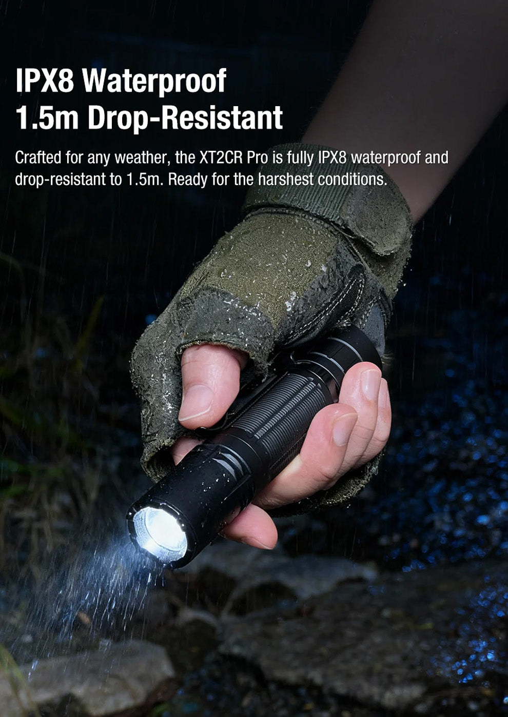 Lampe tactique Klarus XT2CR PRO 2025  – 2300 Lumens - Rechargeable en USB-C