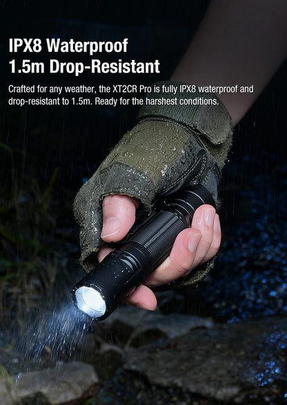 Lampe tactique Klarus XT2CR PRO 2025  – 2300 Lumens - Rechargeable en USB-C