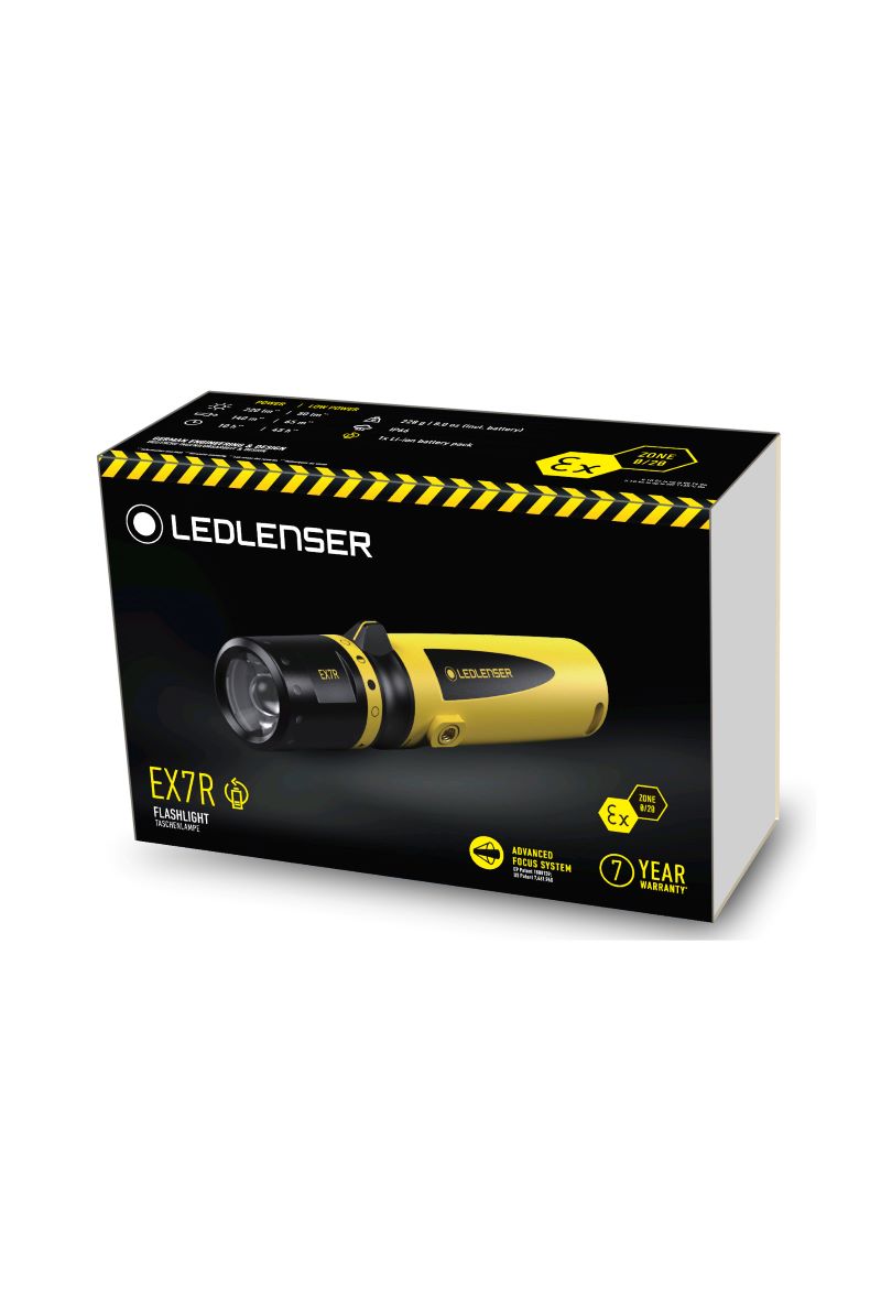 Lampe Torche LEDLENSER EX7R ex-zone 1/21 – série ATEX – 220 Lumens