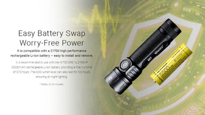 Lampe torche tactique Nitecore EX7 – 6000 Lumens  NYCTALOPE  