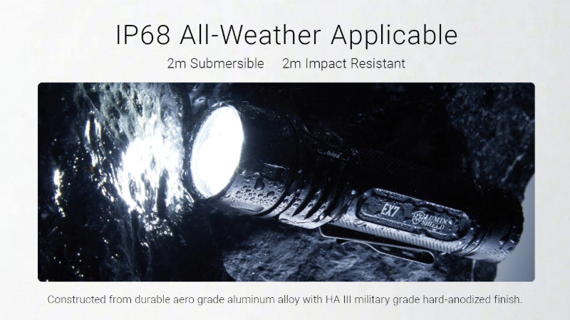 Lampe torche tactique Nitecore EX7 – 6000 Lumens  NYCTALOPE  