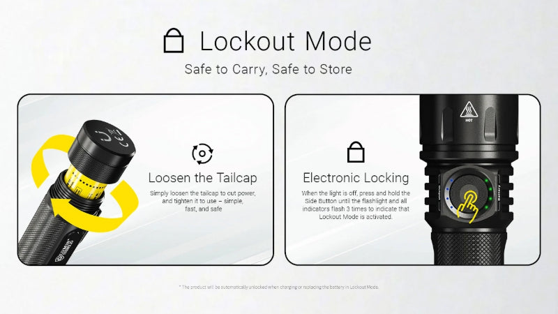 Lampe torche tactique Nitecore EX7 – 6000 Lumens  NYCTALOPE  