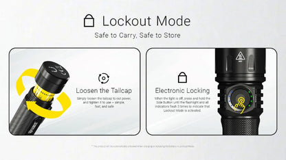 Lampe torche tactique Nitecore EX7 – 6000 Lumens  NYCTALOPE  