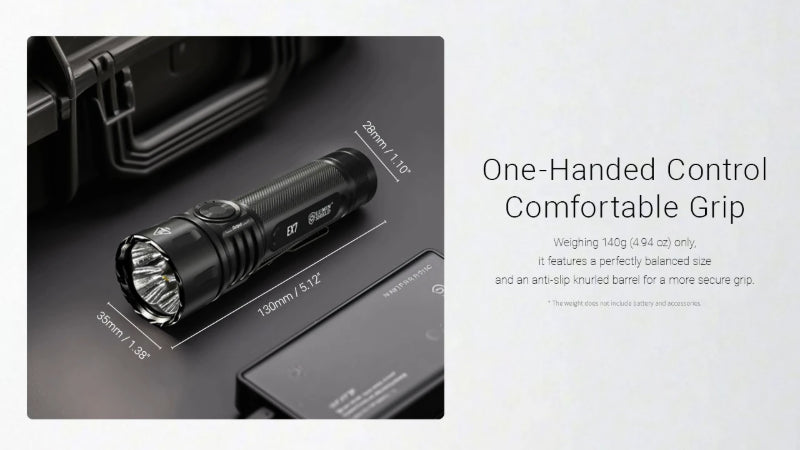 Lampe torche tactique Nitecore EX7 – 6000 Lumens  NYCTALOPE  