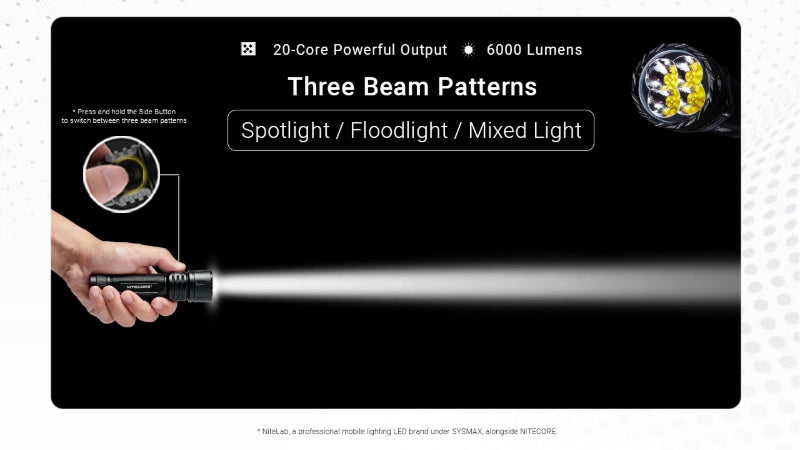 Lampe torche tactique Nitecore EX7 – 6000 Lumens  NYCTALOPE  