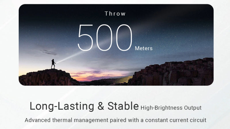 Lampe torche tactique Nitecore EX7 – 6000 Lumens  NYCTALOPE  