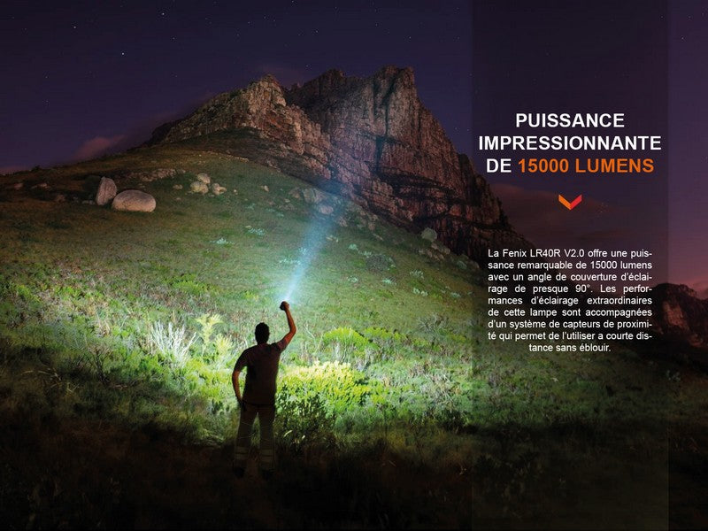 Lampe Torche Fenix LR40R V2.0 – 15000 Lumens - Rechargeable