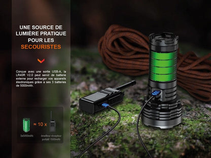Lampe Torche Fenix LR40R V2.0 – 15000 Lumens - Rechargeable  NYCTALOPE  