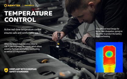 Lampe Torche Armytek Partner C2 V4 Magnet USB – 1100/1020 Lumens  NYCTALOPE  