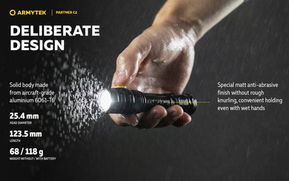 Lampe Torche Armytek Partner C2 V4 Magnet USB – 1100/1020 Lumens  NYCTALOPE  
