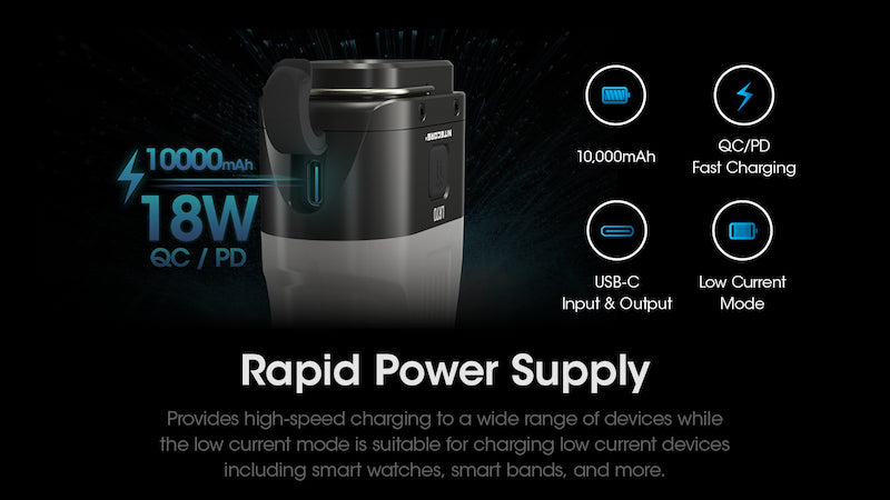 Lampe torche + Lanterne Nitecore LR70 – 3000 Lumens – Fonction PowerBank 10000mAh  NYCTALOPE  