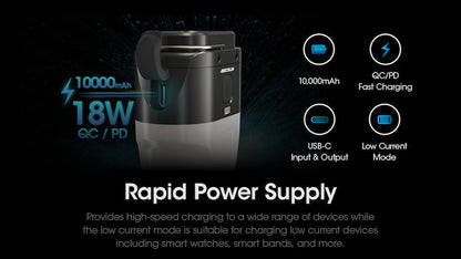 Lampe torche + Lanterne Nitecore LR70 – 3000 Lumens – Fonction PowerBank 10000mAh  NYCTALOPE  