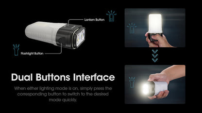 Lampe torche + Lanterne Nitecore LR70 – 3000 Lumens – Fonction PowerBank 10000mAh  NYCTALOPE  