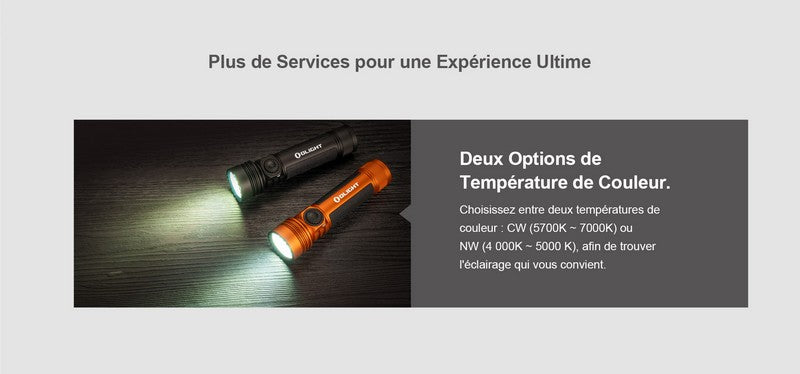 Lampe Torche Olight SEEKER 4 Pro Noir – 4600 Lumens  NYCTALOPE  