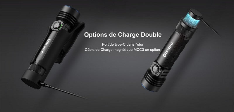 Lampe Torche Olight SEEKER 4 Pro Noir – 4600 Lumens  NYCTALOPE  