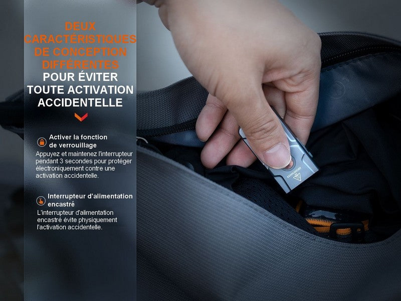 Lampe de poche porte-clés Fenix E03R V2.0 – 500 Lumens  NYCTALOPE  