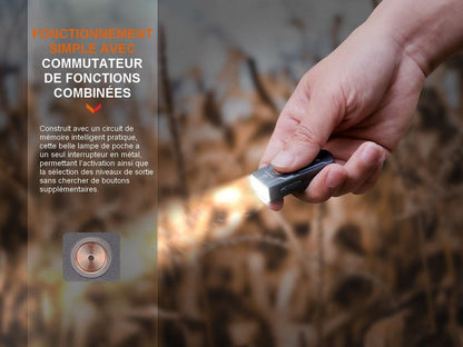 Lampe de poche porte-clés Fenix E03R V2.0 – 500 Lumens  NYCTALOPE  