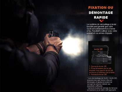 Lampe tactique pour arme – Fenix GL06 – 600 Lumens  NYCTALOPE  