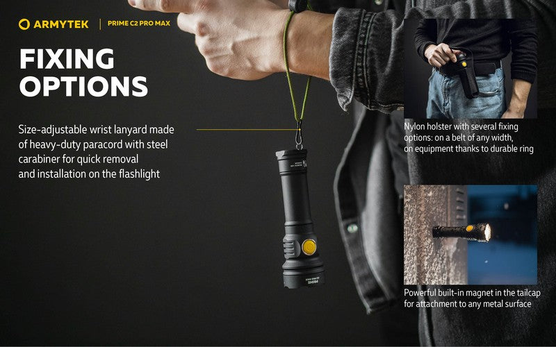 Lampe Torche Armytek Prime C2 PRO MAX V4 Magnet USB – 4000/3720 Lumens  NYCTALOPE  