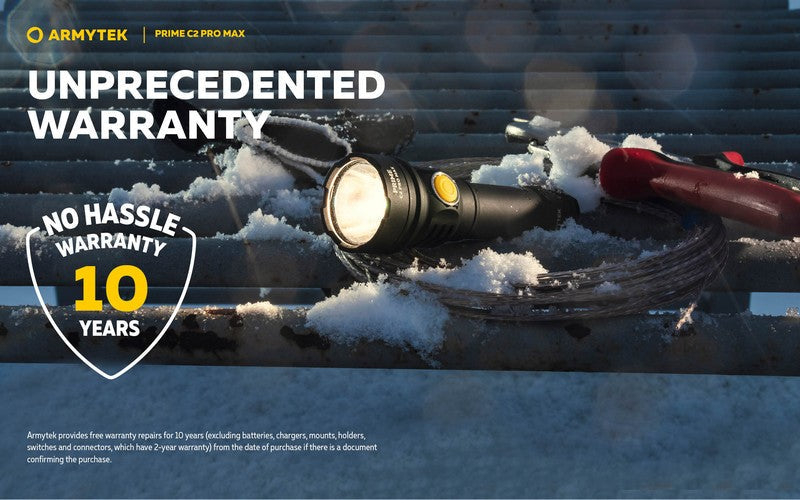 Lampe Torche Armytek Prime C2 PRO MAX V4 Magnet USB – 4000/3720 Lumens  NYCTALOPE  