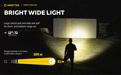 Lampe Torche Armytek Prime C2 PRO MAX V4 Magnet USB – 4000/3720 Lumens  NYCTALOPE  