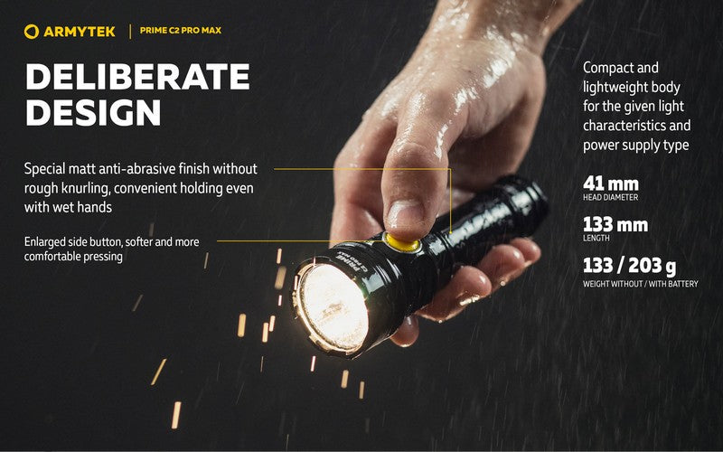 Lampe Torche Armytek Prime C2 PRO MAX V4 Magnet USB – 4000/3720 Lumens  NYCTALOPE  