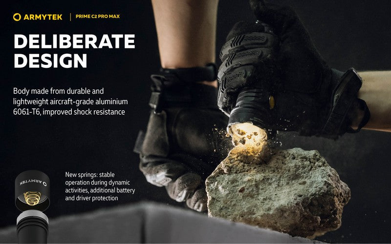 Lampe Torche Armytek Prime C2 PRO MAX V4 Magnet USB – 4000/3720 Lumens  NYCTALOPE  